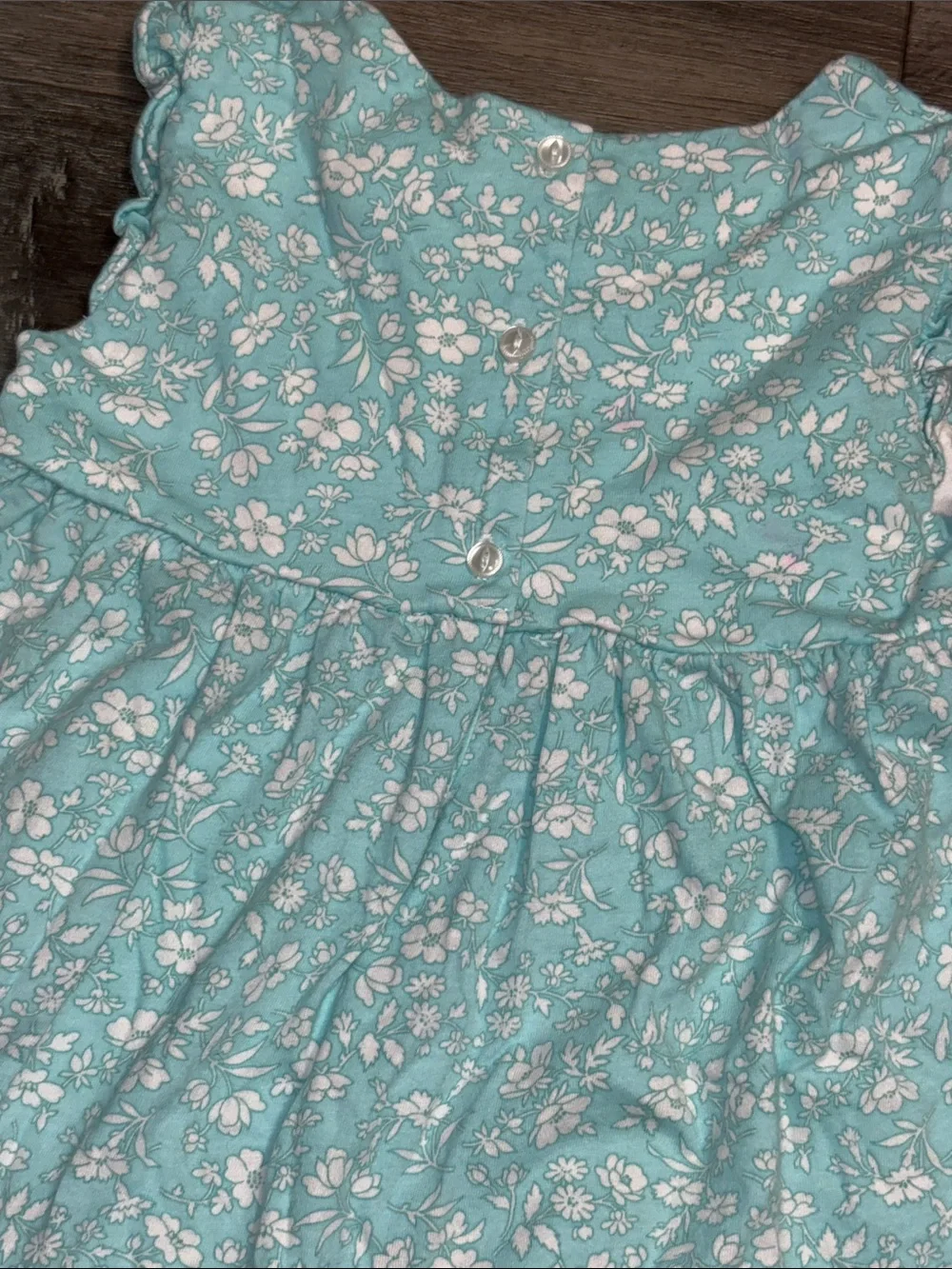 Ralph Lauren Aqua Floral Ruffle Sundress, sz 24mo
